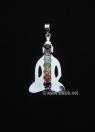 Chakra Buddah Cut stone Metal pendant